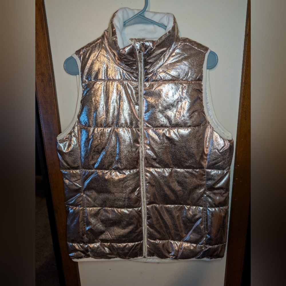 Metallic Puffer Vest